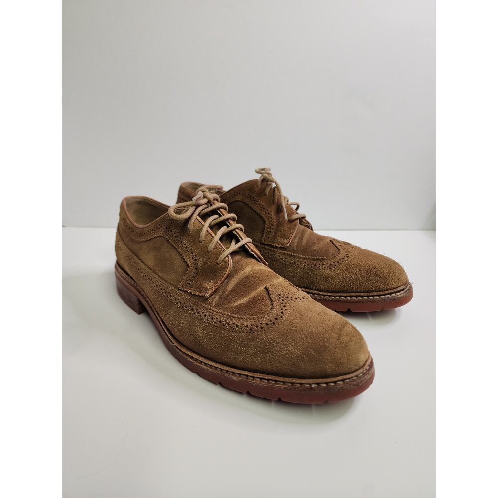 FRYE Men's Suede Wingtip Oxford Shoes Size 9.5 D, Made In Mexico, Ltd Ed